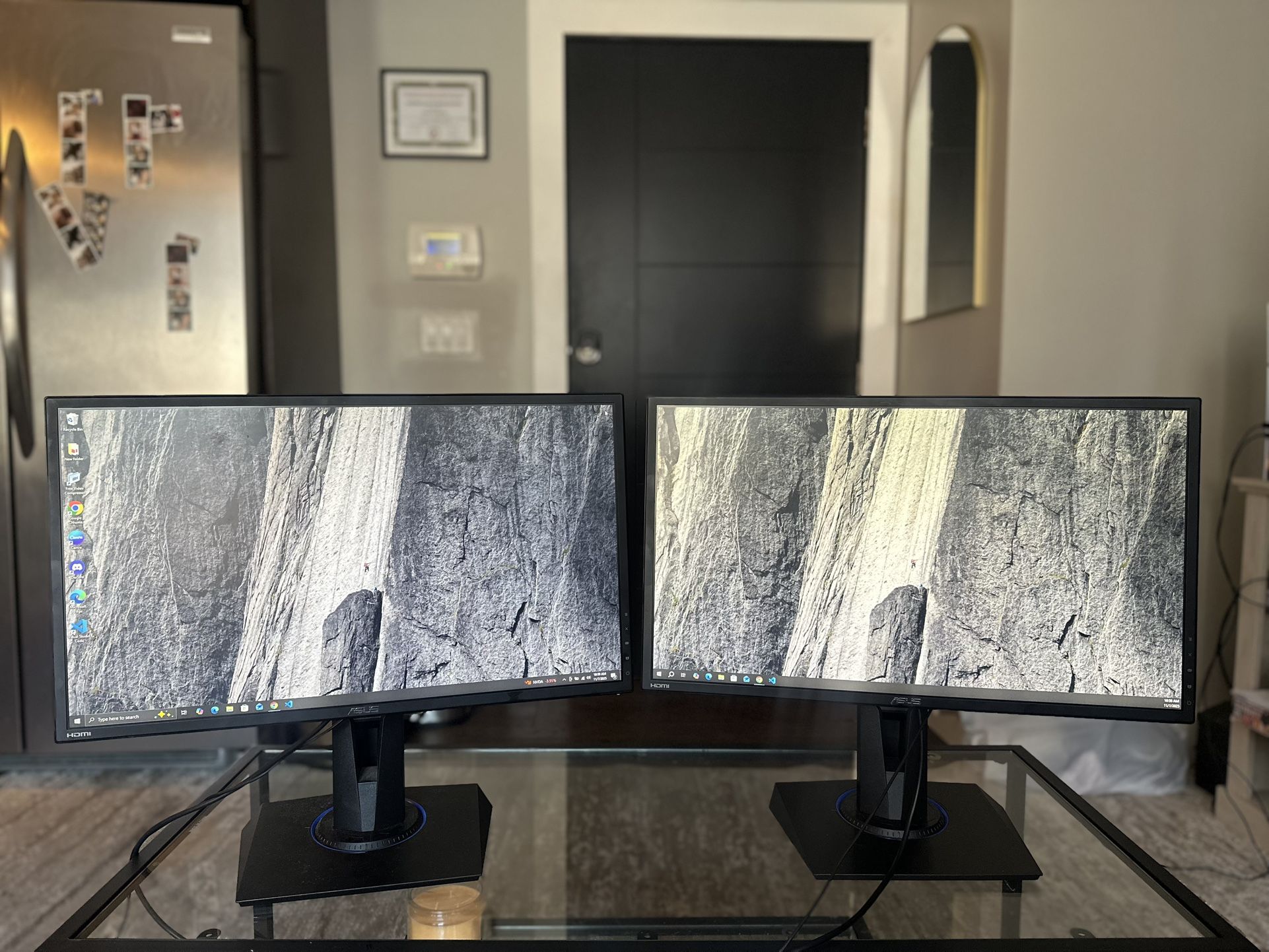 Dual ASUS Gaming Monitors 24”