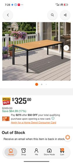 72 in. Aluminum Brown Rectangular Outdoor Patio Dining Table with Umbrella Hole