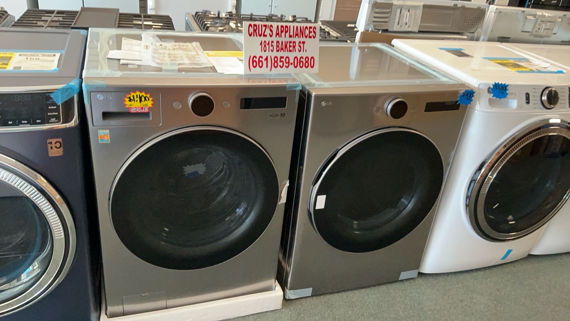 Cruz S Appliances Brand New L G Washer And Gas Dryer $1400  Easy Financing Credit Available 661-817-7887-