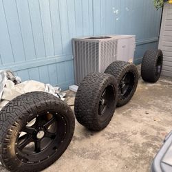 (4) Hostile H105 Exile Black 20X12 6 Lug Bolt Pattern -44 Offset And Nitto Ridge Grappler 305 50 R20