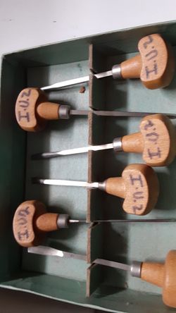 Vintage wooden Handle Awls !