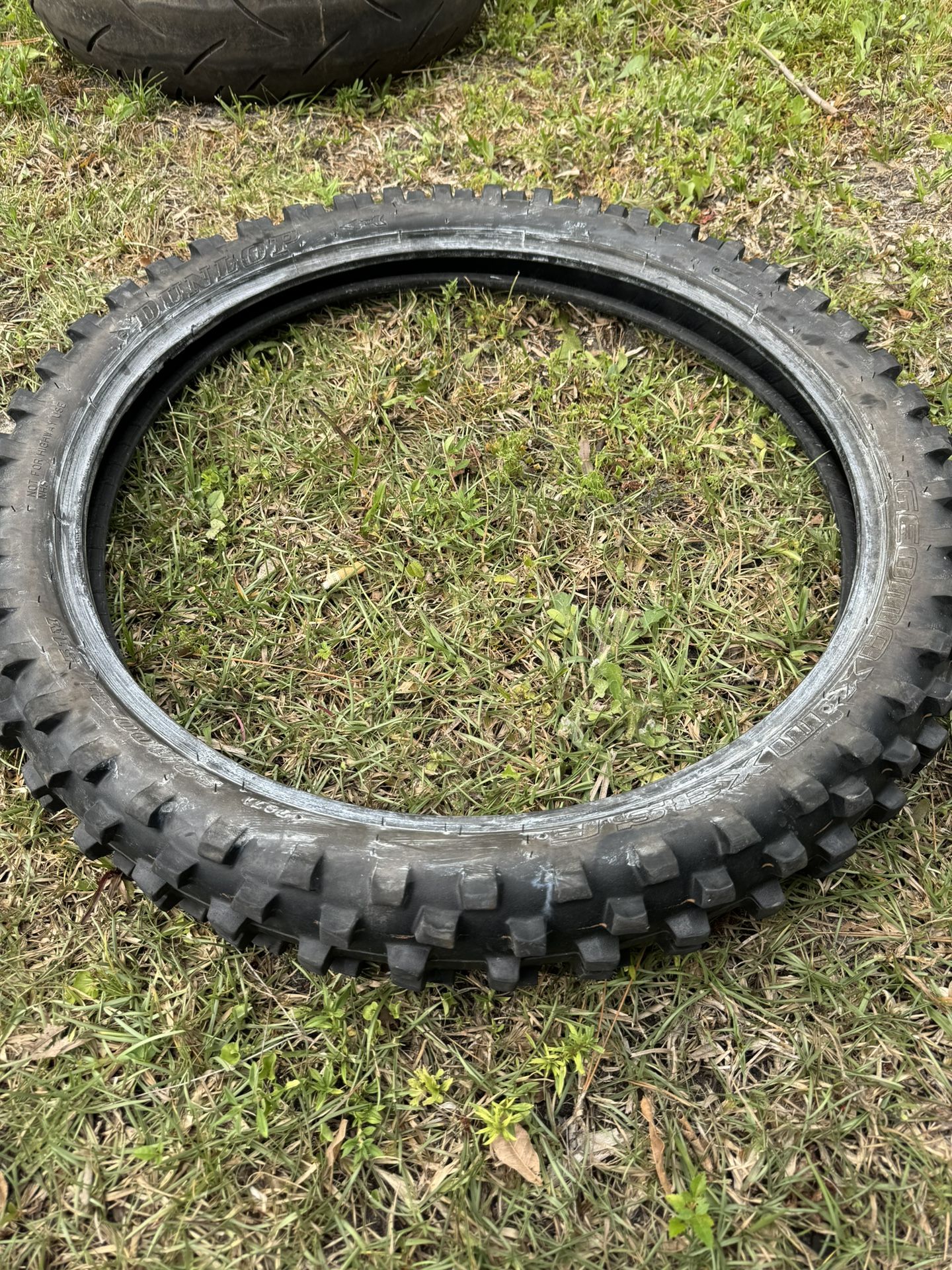 Dirt Bike Tire Dunlop Used 70% Left 80/100:21