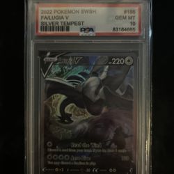 2022 POKEMON SWORD & SHIELD SILVER TEMPEST #186 FA/LUGIA V SILVER TEMPEST
