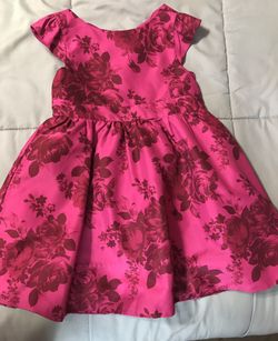 pink with roses , dress