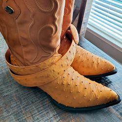 Los Altos Ostrich Boots Sz 12 & Belt