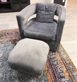 Beautiful chair and foot stool
