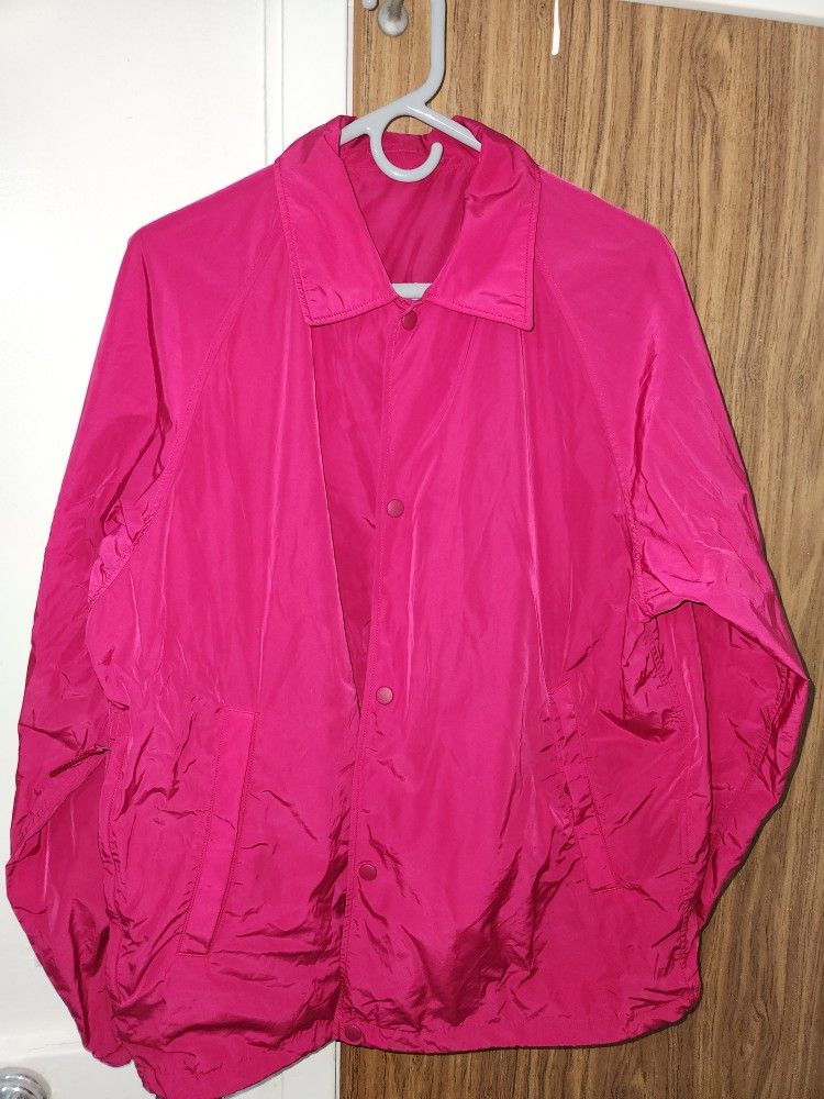 Uniqlo Lemaire U Pink Large Packable Coaches Windbreaker Jacket