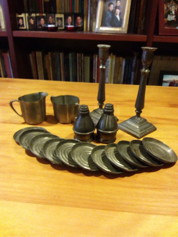 Antique Pewter Tableware