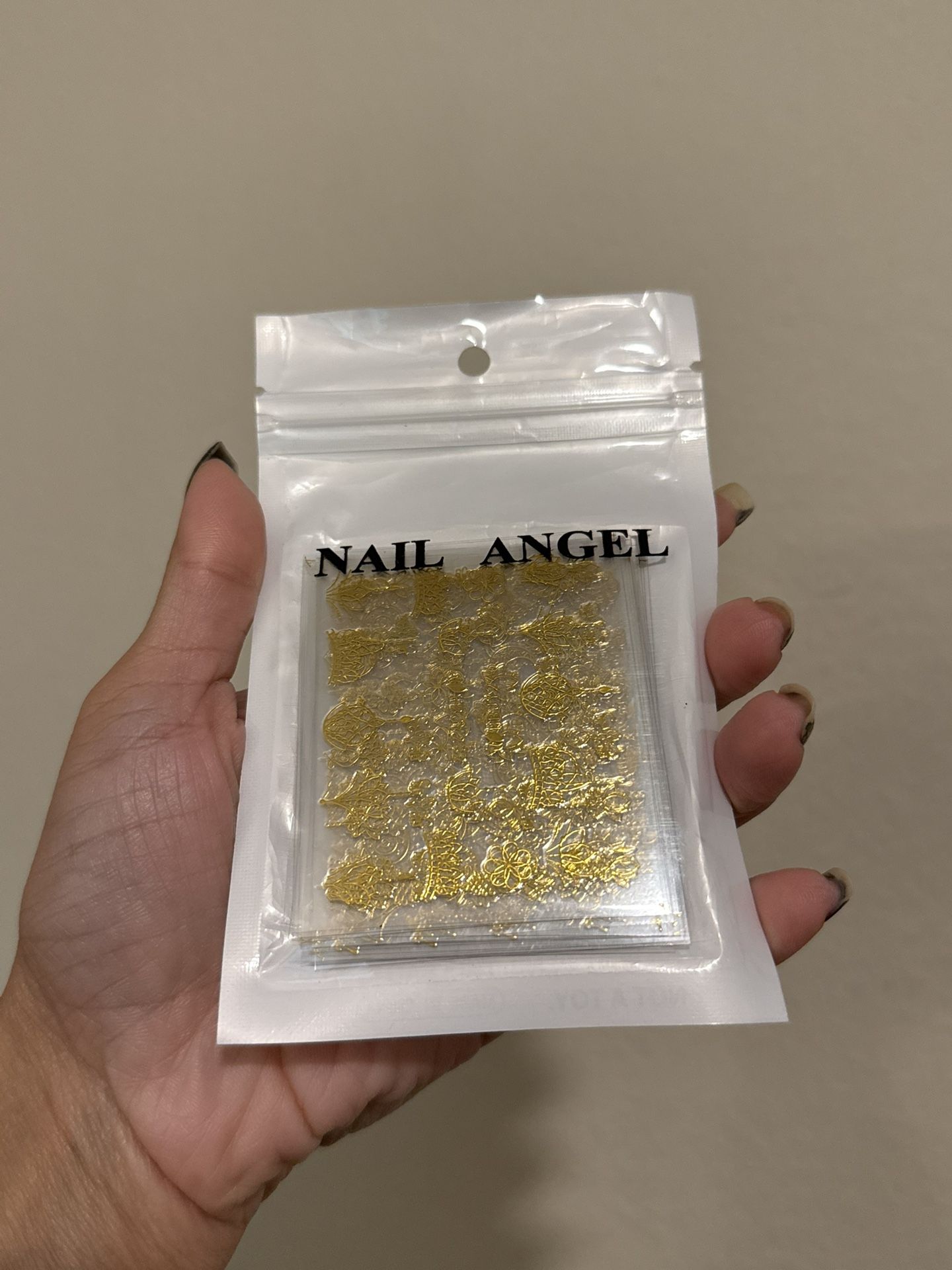 Pack Of Elegant Nail Art Stickers (24 sheets, all gold)