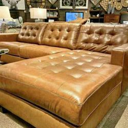 Ashley Furniture Leather Sectional 💚$39 Down Payment with Financing  No Needed Credit Check