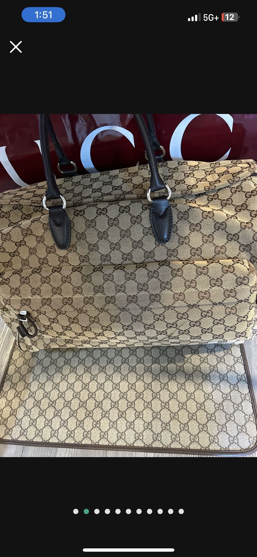 Authentic Gucci GG Medium Duffle Bag