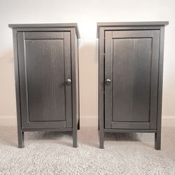 Pair of IKEA HEMNES tall Wooden Nightstands