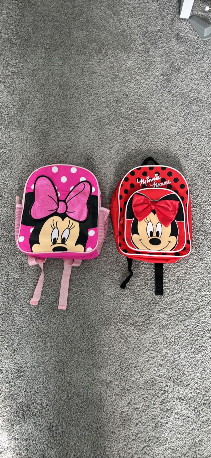 2 Disney Minnie Mouse School Backpack Bag For Kids