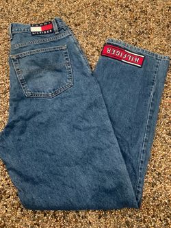 Y2K VTG Tommy Hilfiger Flag Jeans Mens Tag 36x34 Freedom Relaxed Fit Streetwear