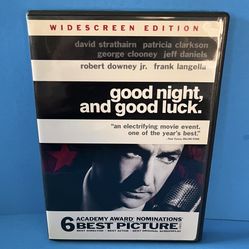 Good Night, and Good Luck DVD (2006 Widescreen) George Clooney, Robert Downey Jr