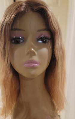 100% human hair ombre shoulder length lace front wig 13x6 raw virgin human hair