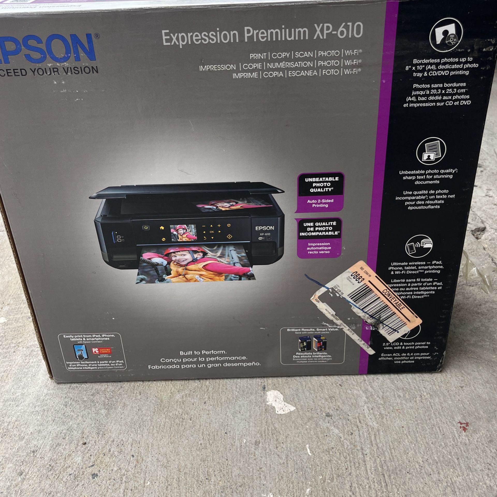 Printer Epson XP-610+ New Set Ink Cartridges 