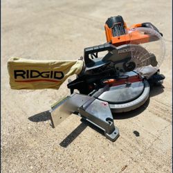 RIDGID 15 Amp 10 in. Corded Dual Bevel Miter Saw with LED Cut Line Indicator