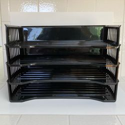 (4) Stackable Letter Trays