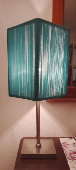 Teal String Shade Table Lamp
