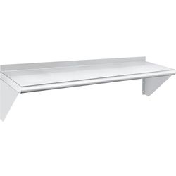 HARDURA Stainless Steel Shelf 12" x 72" 290lb Commercial Shelves Wall Mount Metal Shelving with Backsplash and Brackets for Kitchen, Restaurant, Laun