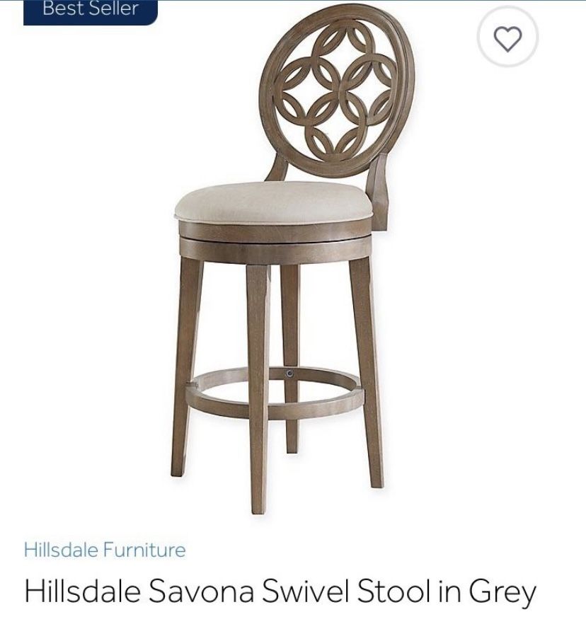 Hillsdale Savona swivel Stool In Grey for Sale in Del Valle TX