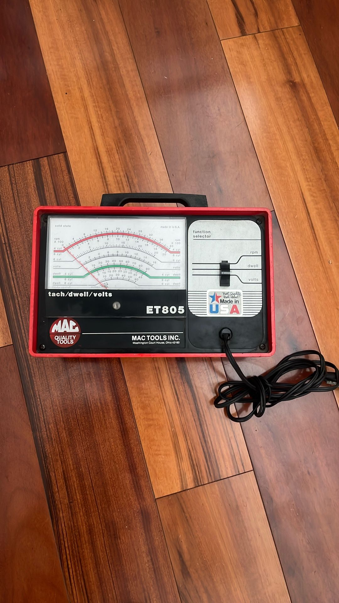 MAC Tools ET805 Dwell Tach Made In USA EXC COND!!