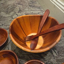 Wooden salad bowl