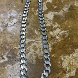 Cuban Silver Chain 24 Inches 