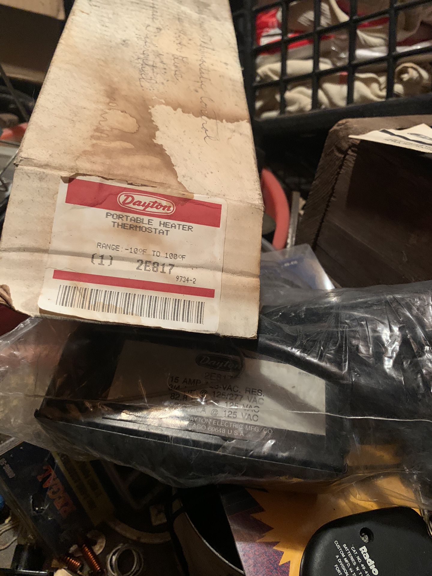 Dayton Portable Heater Thermostat Model 2E817