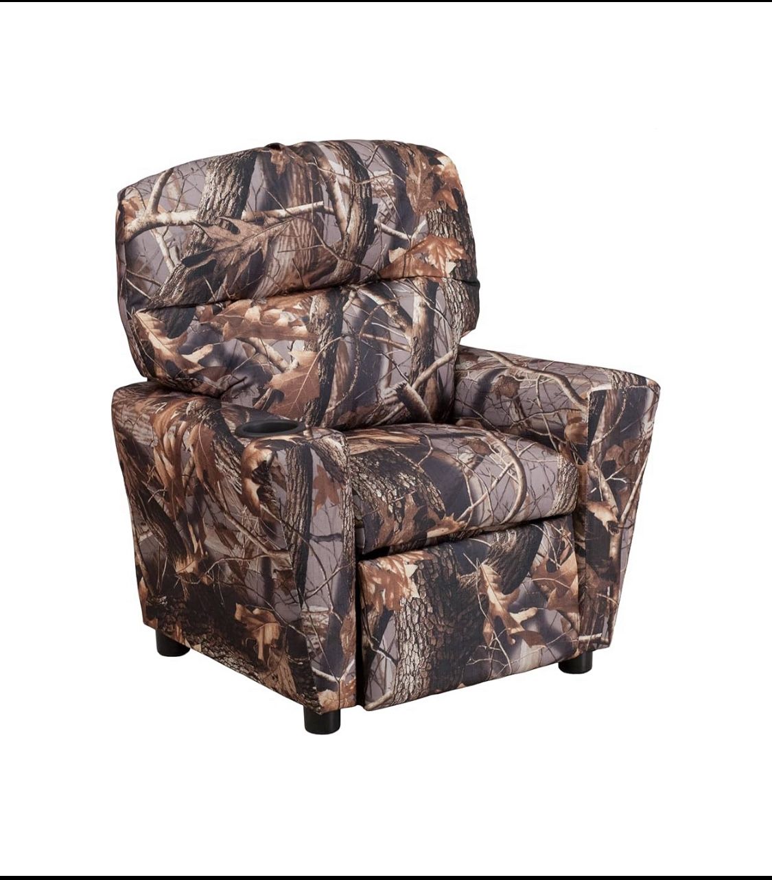 New Open Box Flash Furniture Chandler Kids Camouflage Recliner With Cup Holder