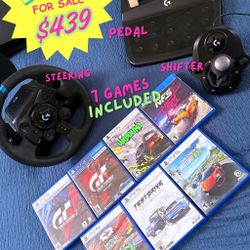 Logitech G923  Bundle For Sale! 7 Games Included!