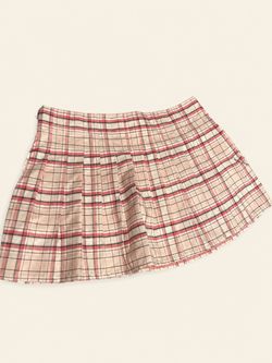 Plaid Pleated Mini Skirt 2XL