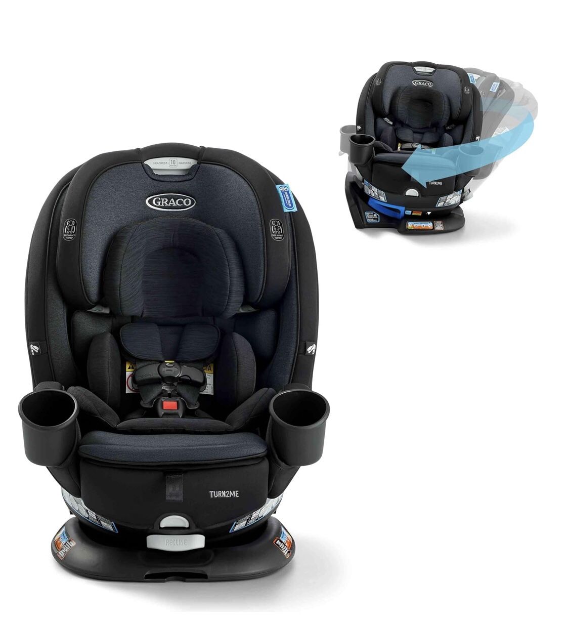 Graco Turn2Me 3-in-1 Convertible Car Seat, Cambridge Headrest and Harness Adjust The Graco Turn2Me 3-in-1 Convertible Car Seat is a versatile and saf