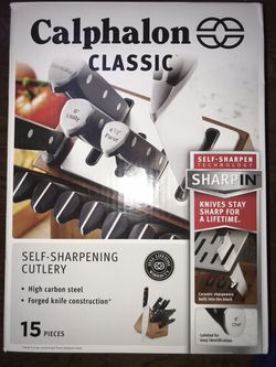 Calphalon 15-Piece Self-Sharpening Knife Set with SharpIN