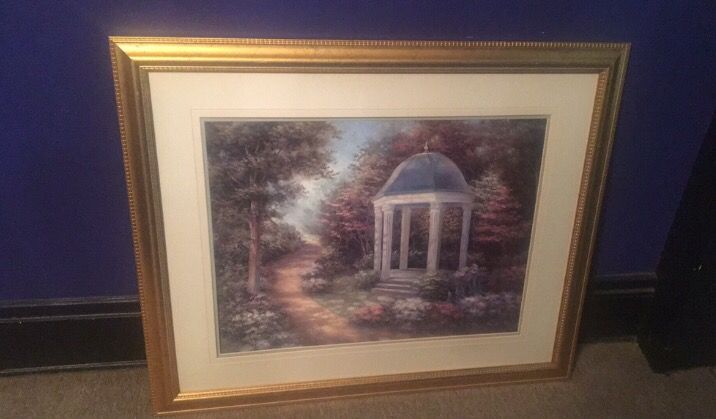 Lijue Collection Wall Picture Trail in the woods Flowers/Gazebo