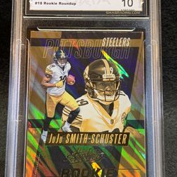 2017 Absolute 🔥 JuJu Smith-Schuster 🔥 Graded 10 Mint 💎 Rookie Roundup - Steelers / Chiefs /Patriots