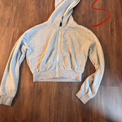 Grey Zip Up Jacket Size S