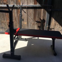 Multifunctional Workout Station with Squat Rack