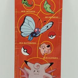 Vintage 1999 Pokemon sticker sheet 2.5" x 6" stickertime 