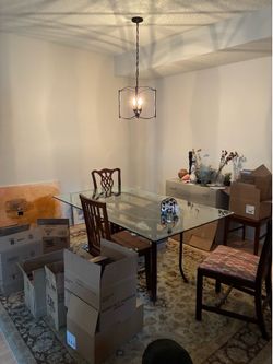 Beautiful 1/4" Glass Dining Room Table 72" x 42"