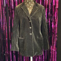 Piazza Sempione Green Velvet Blazer