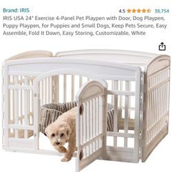 Small White 4 Panel Playpen