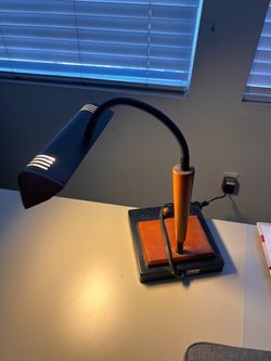 Gooseneck Desk Lamp with Wood Base