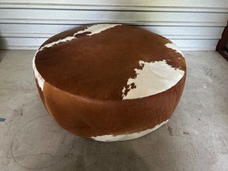 Lindt Cowhide Ottoman