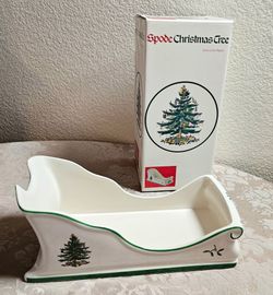 Vintage Spode Christmas Tree Sleigh