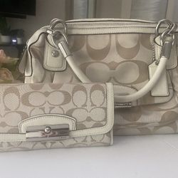 Coach Purse With Matching Wallet Set