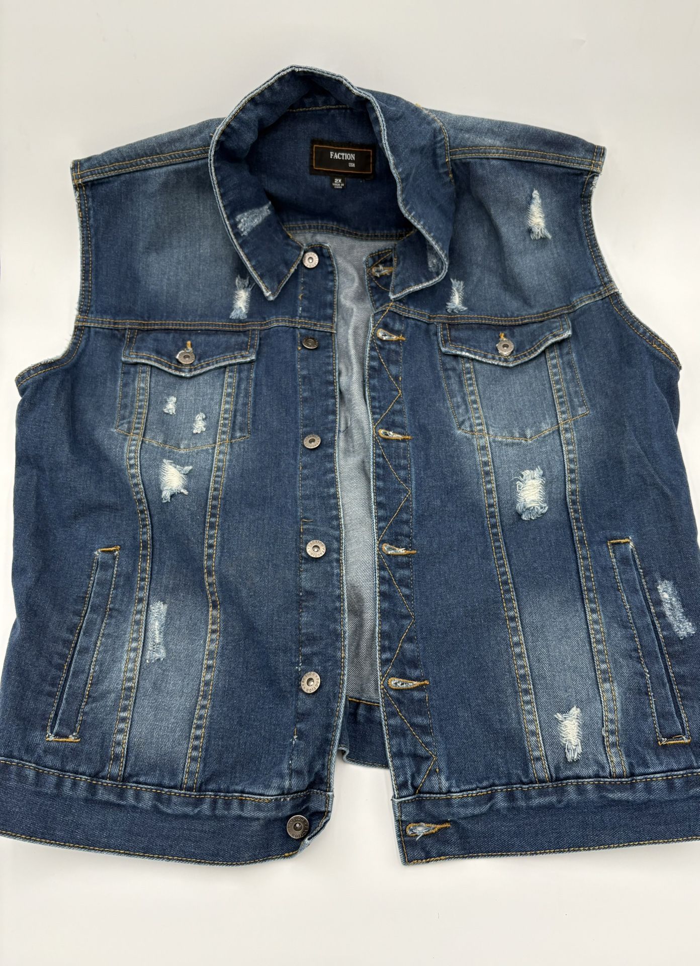 Faction Men’s Denim Biker Vest 