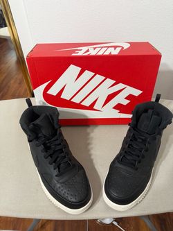 Nike High-Top Black Leather Sneakers