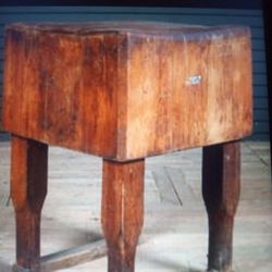 Antique Shopping Block Table